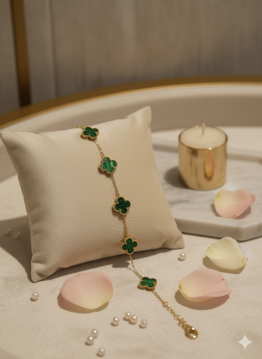 Emerald Clover Bracelet