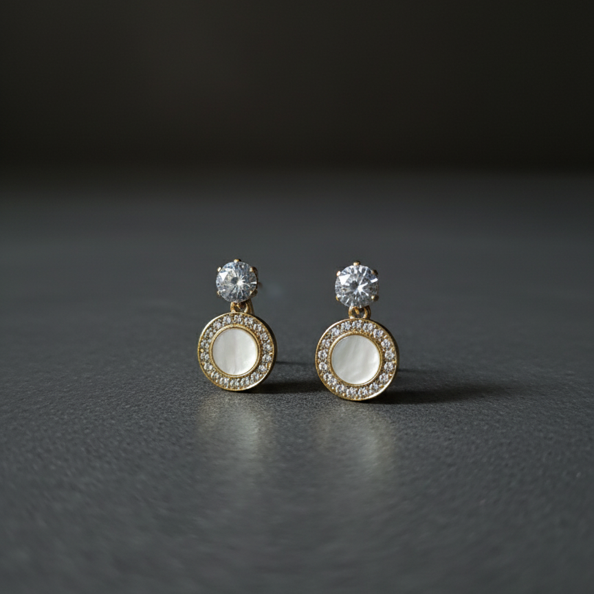 Pearly Halo Studs