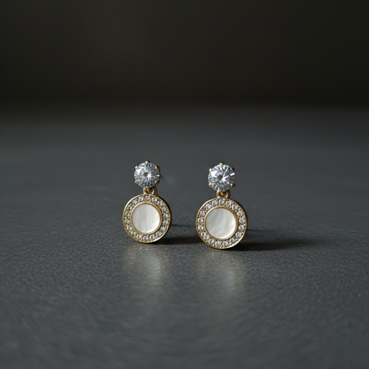 Pearly Halo Studs