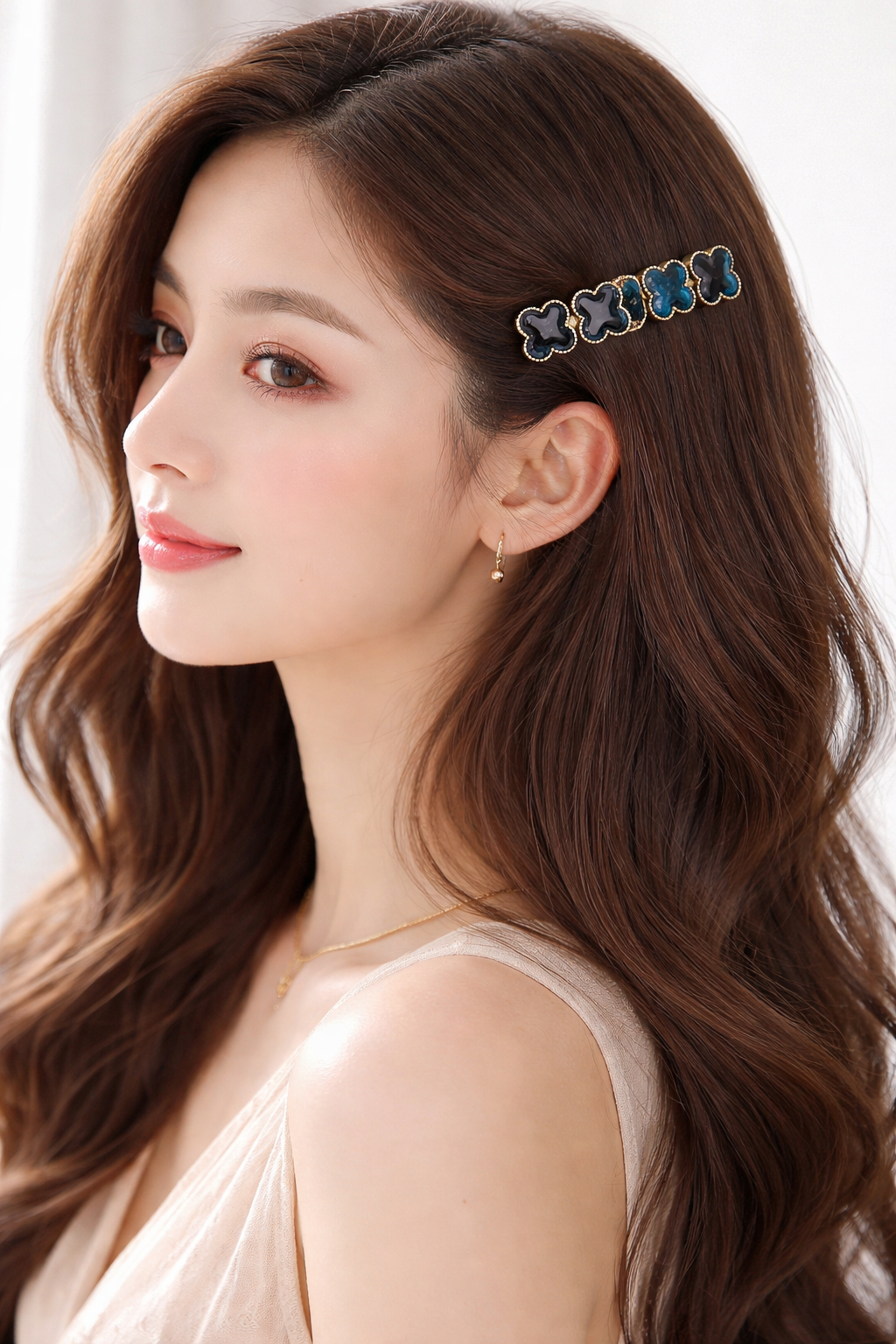 Black Petal Hair Clip Pair