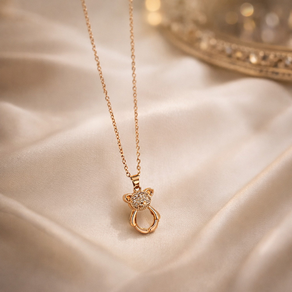 the pendant on a white cloth