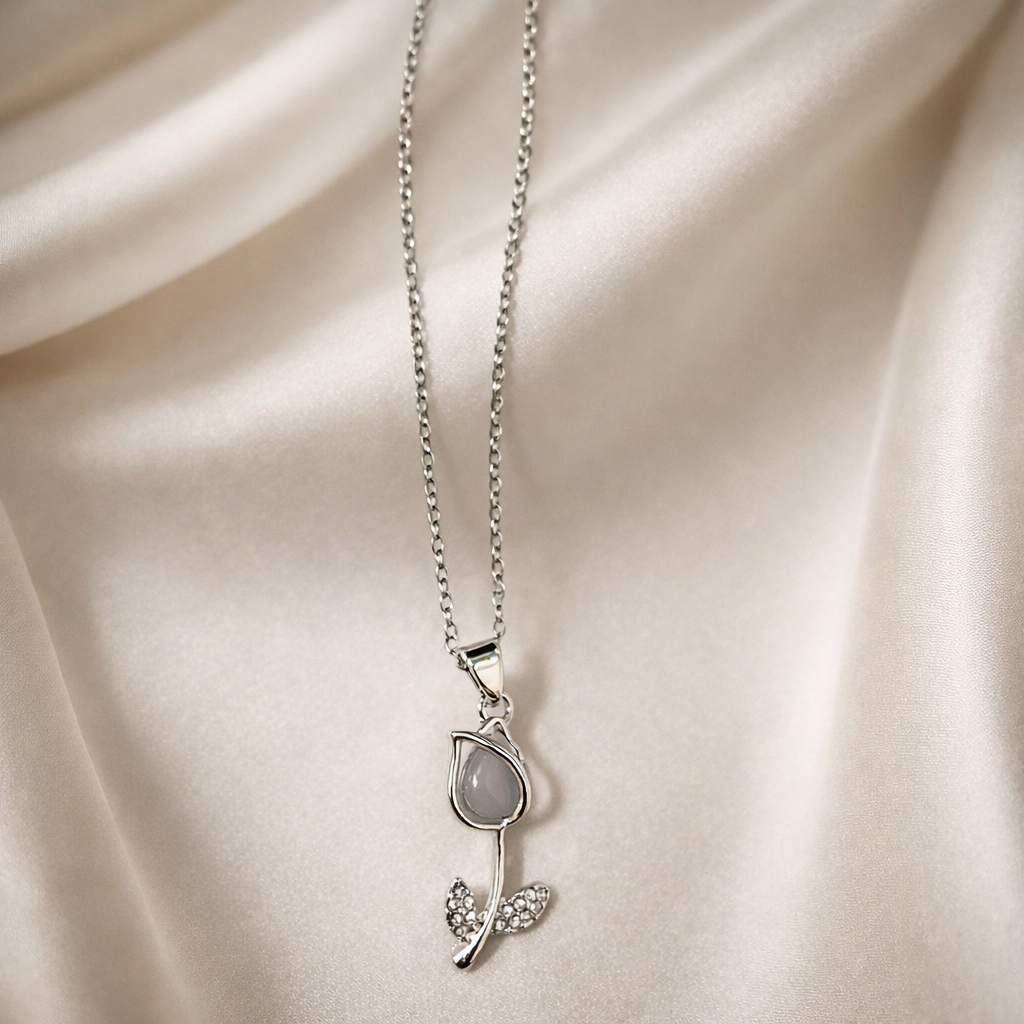 The pendant on a white cloth background