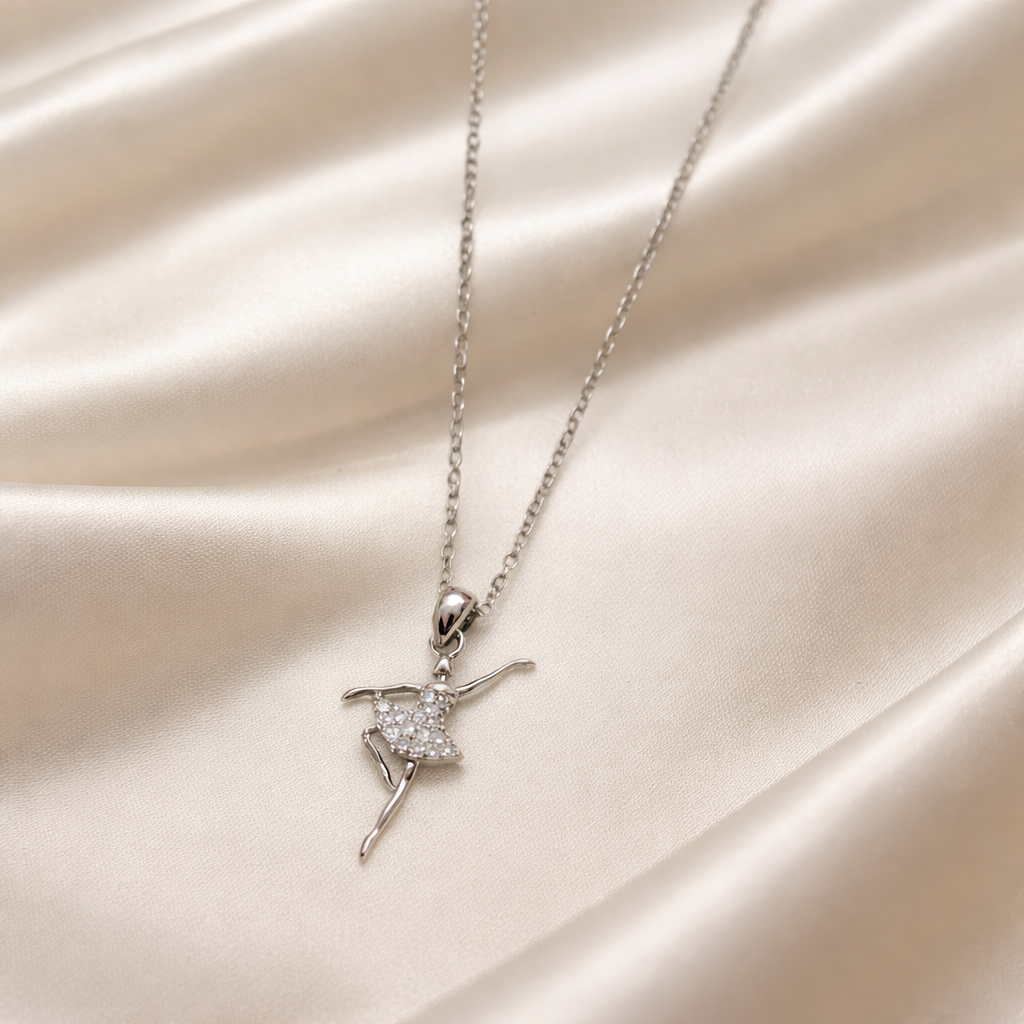 The pendant on a white cloth background 