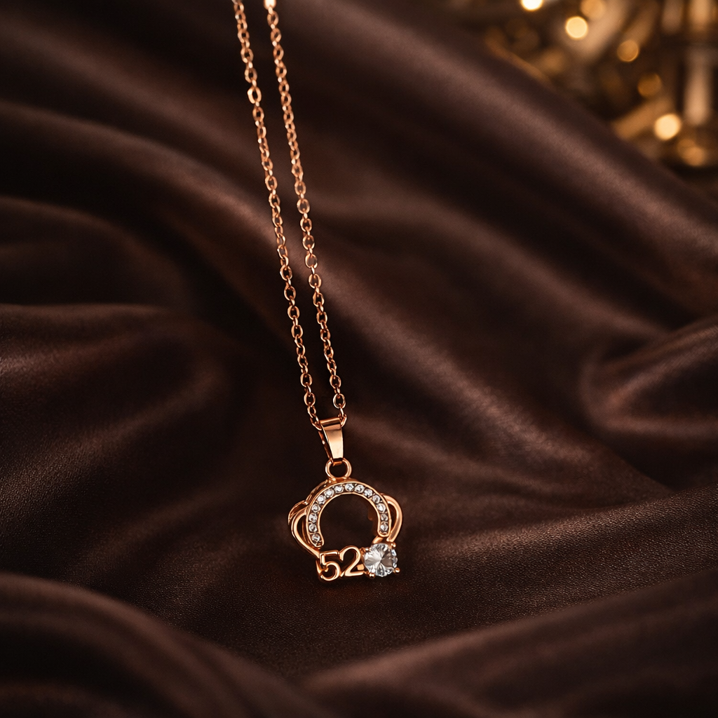 the pendant on a cloth background 