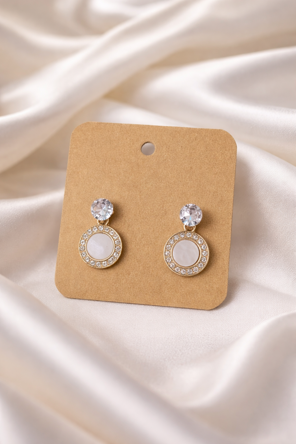 Ivory Glow Halo Earrings