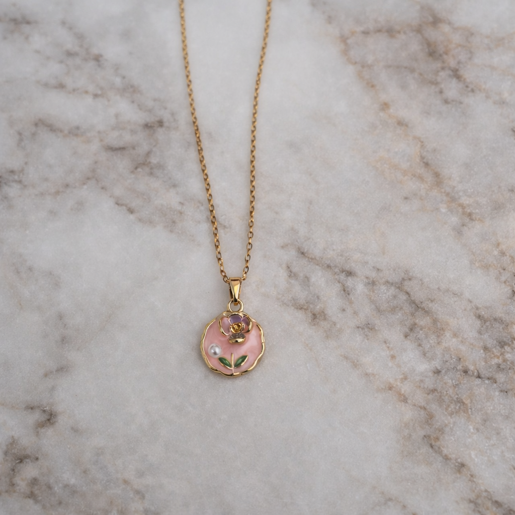 The pendant on a marble background 