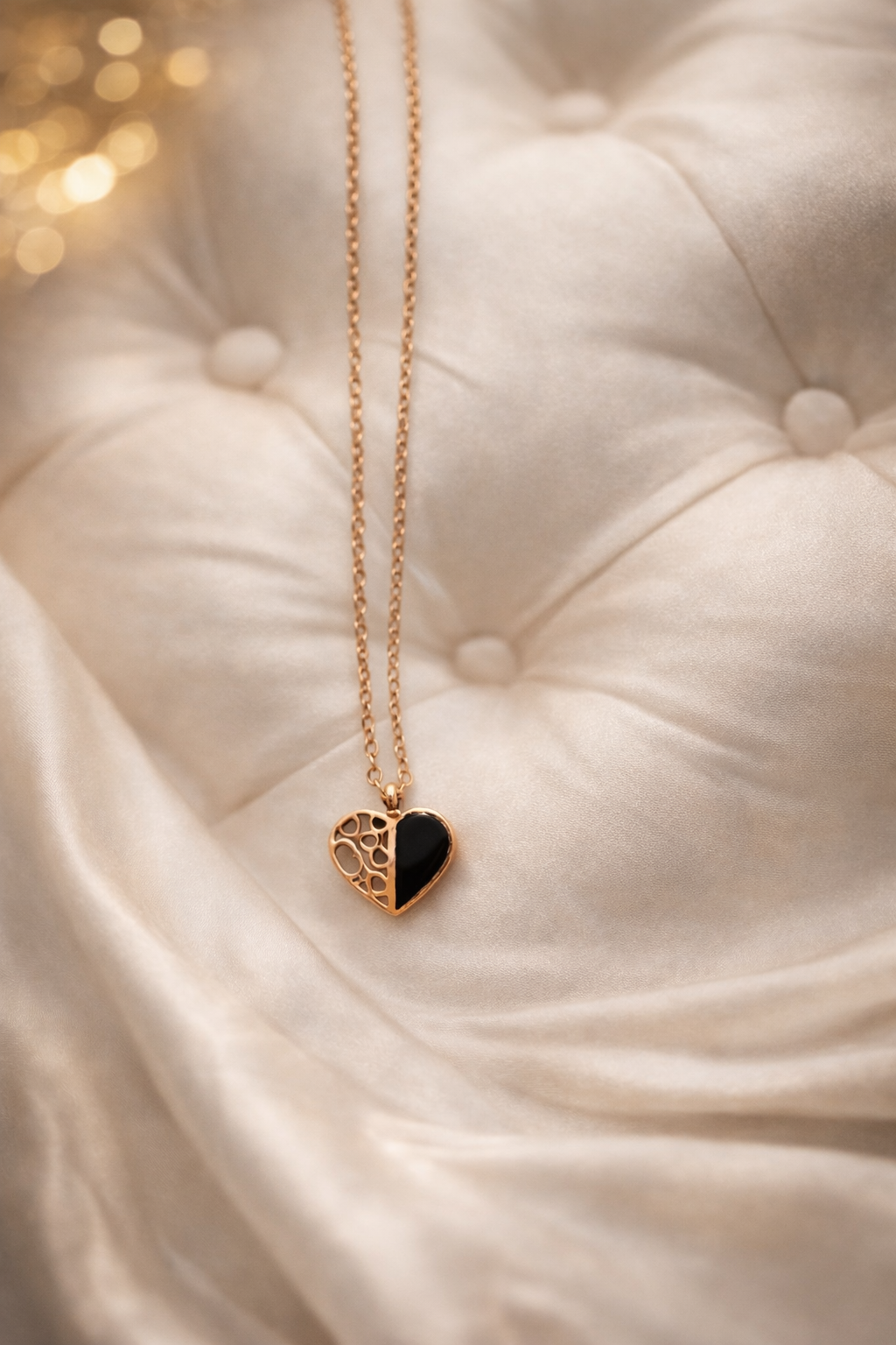 The pendant on a white seat background 