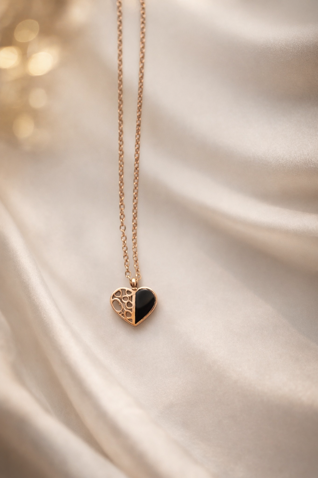 The pendant on a white cloth background 